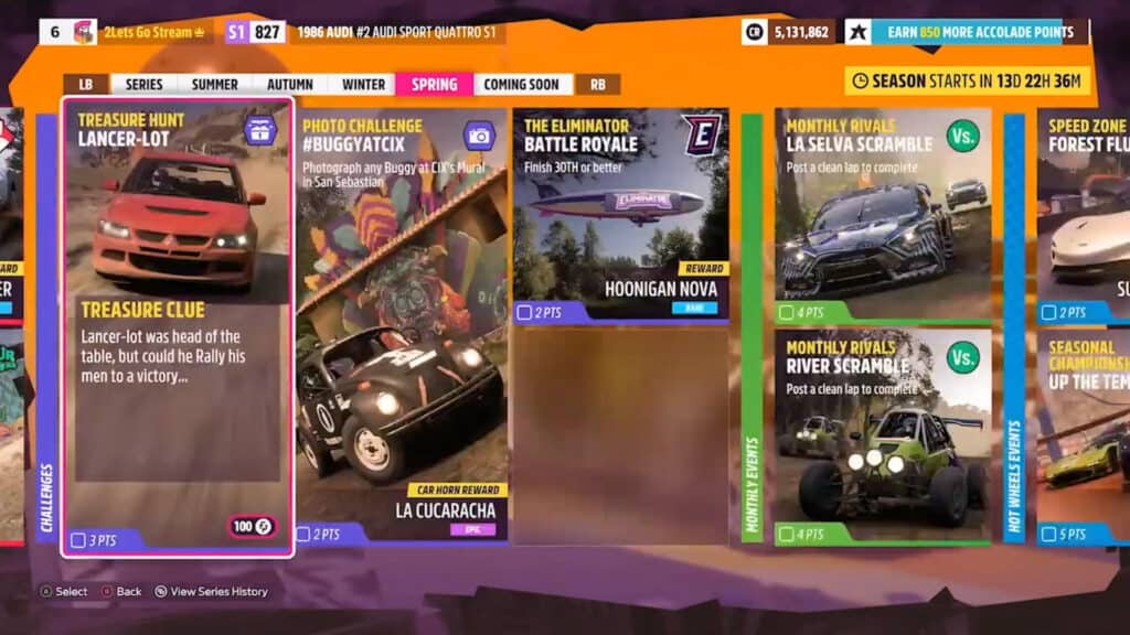 ds Takeover, Spring Challenges
