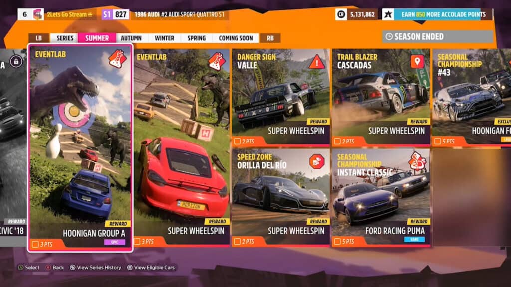Horizon Wilds Takeover, Summer Weekly events