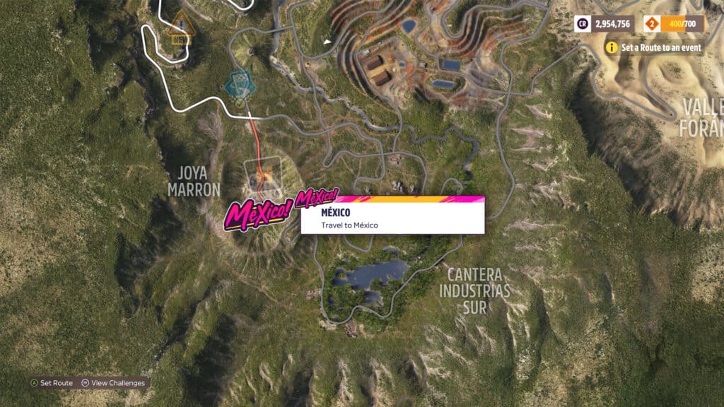 Forza Horizo​​n 5 Rally Adventure墨西哥旅行點地圖