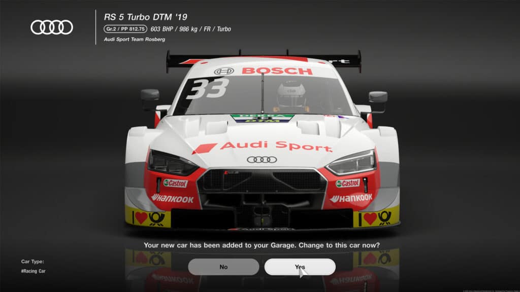 Audi RS 5 Turbo DTM 19 Gran Turismo 7