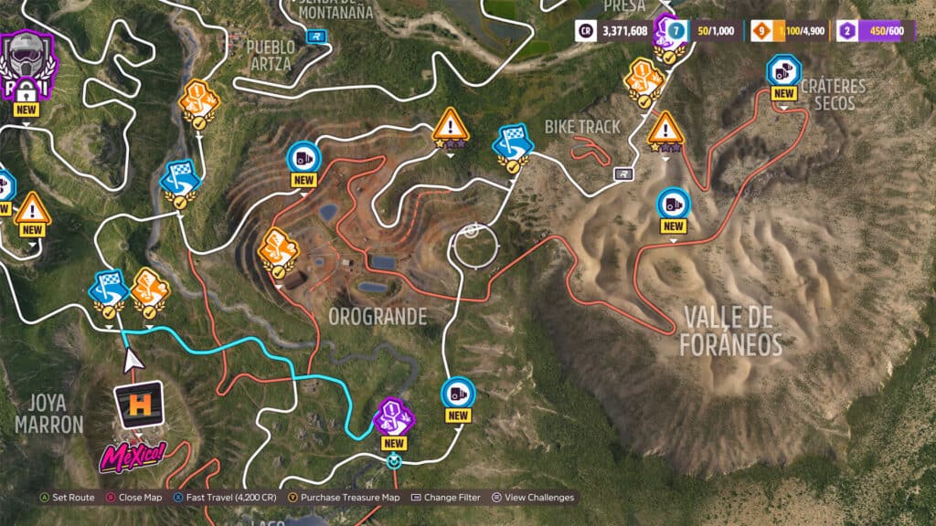 Forza Horizon 5's Rally Adventure map doesn't seem to feature that