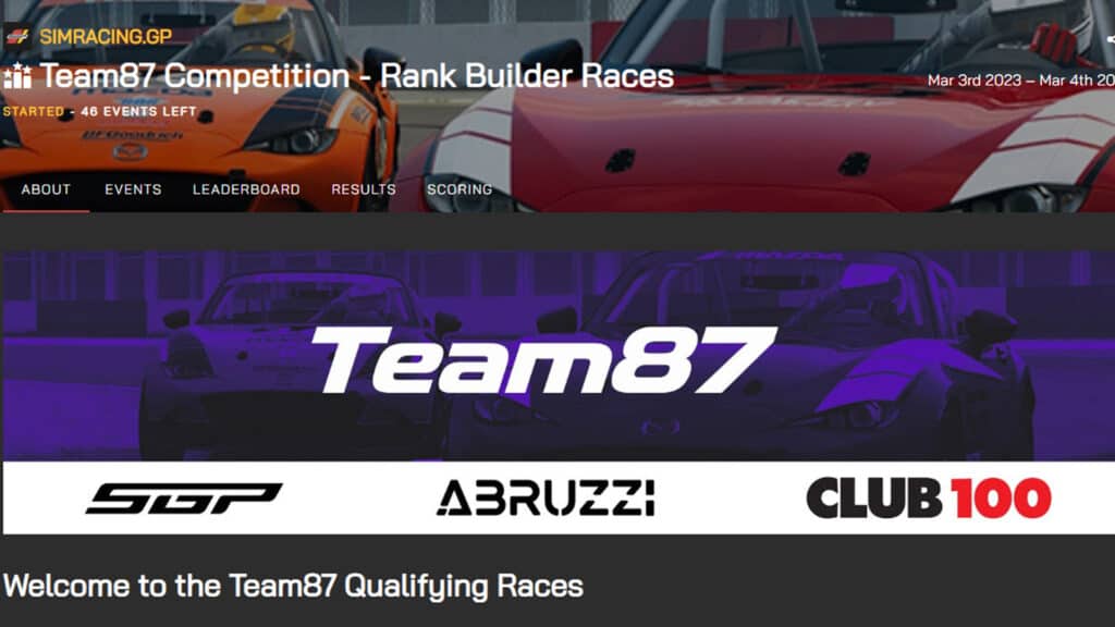 Jimmy Broadbent, Team87, starts sim to real motorsport talent search 02