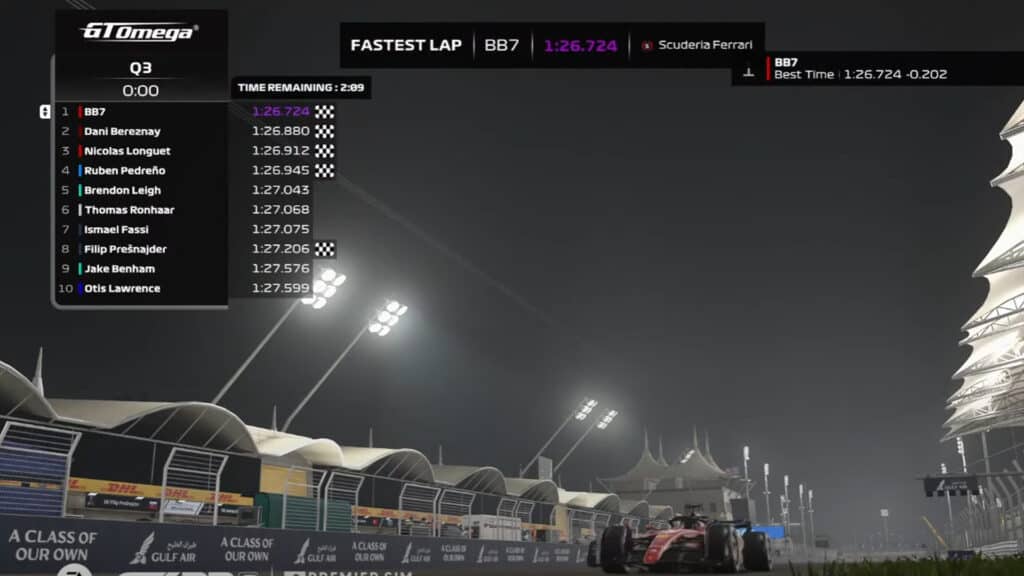 PSGL F1 PC S32 Bahrain, Broumand pole position