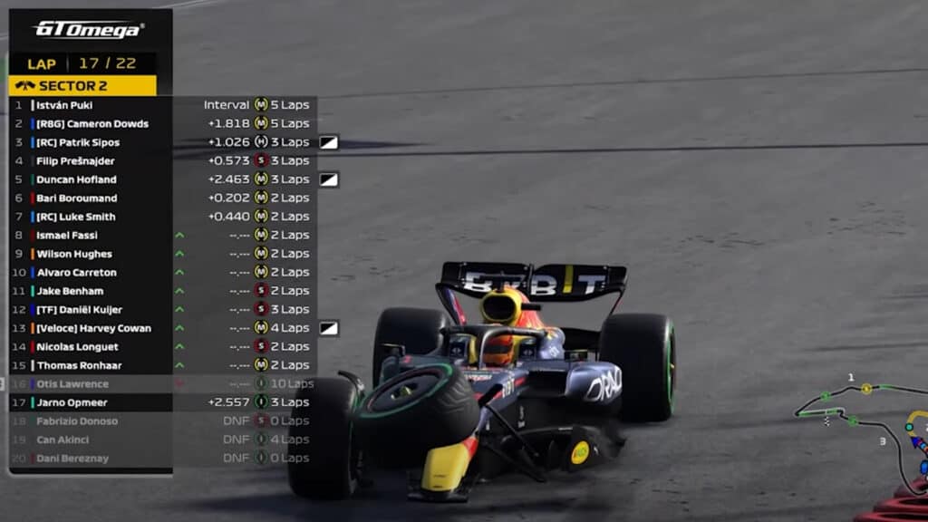 PSGL F1 PC S32 - Otis Lawrence crash
