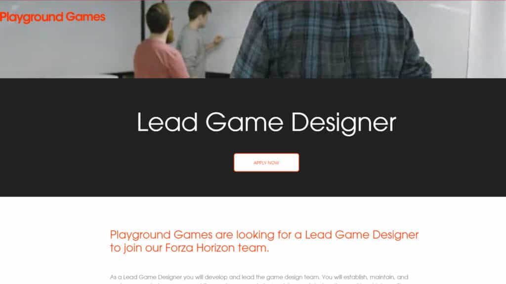 Playground Games Lead Game Designer