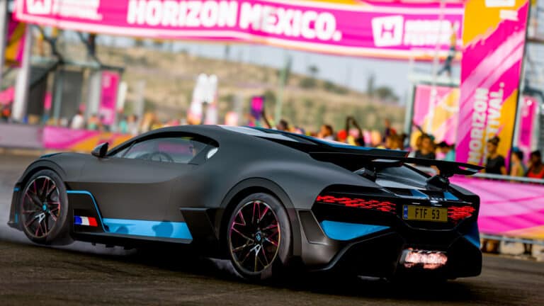 Everything you need to know about Forza Horizon 5's new Anti-Lag system bugatti flames
