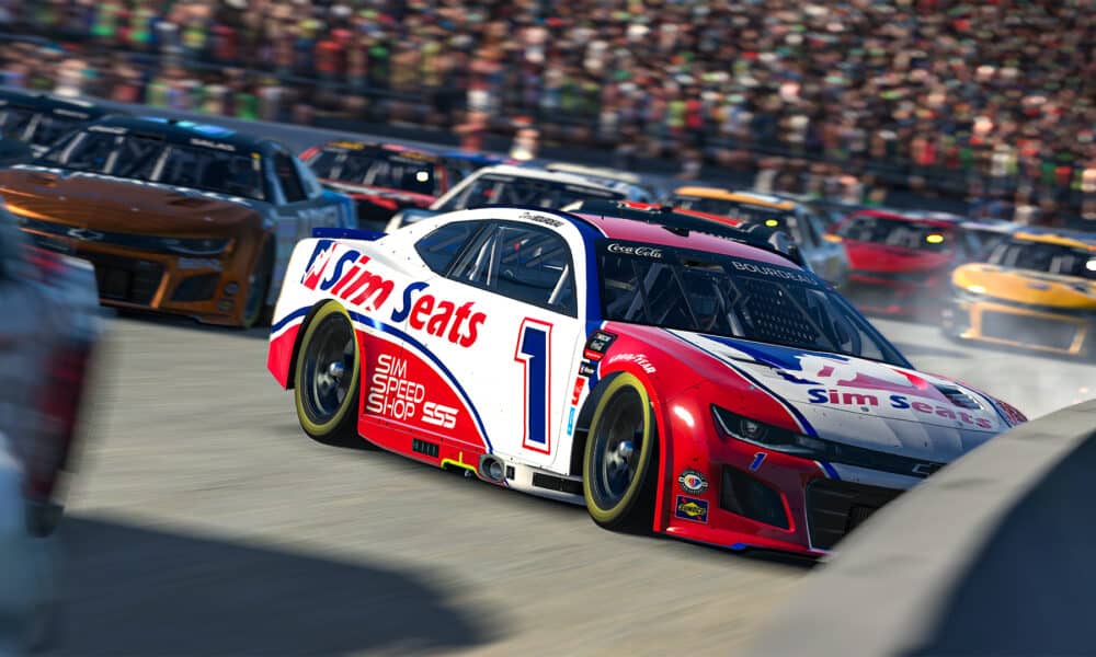 Darik Bourdeau crashes on lap 51 at Milwaukee, eNASCAR iRacing