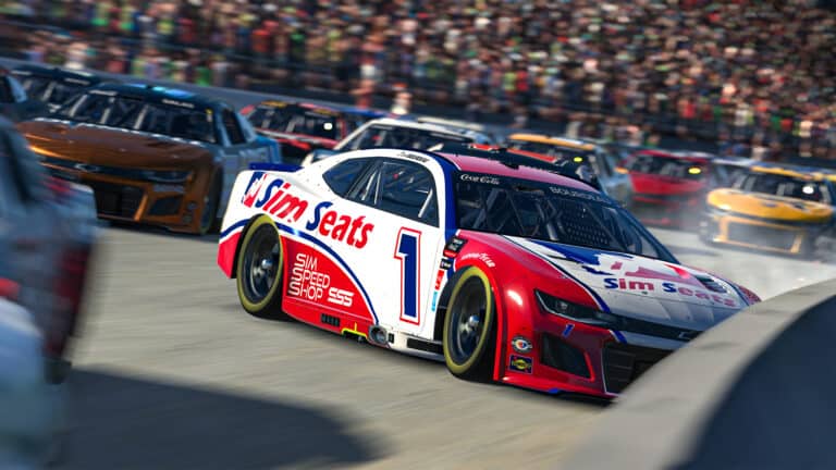 Darik Bourdeau crashes on lap 51 at Milwaukee, eNASCAR iRacing