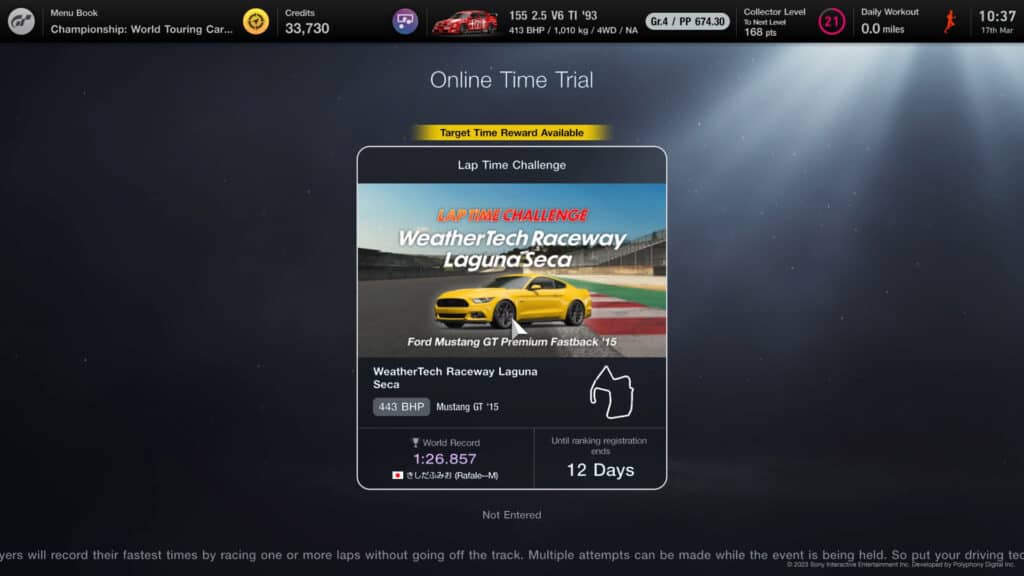 Gran Turismo 7's Lap Time Challenge,16th-30th March: Wild Horses