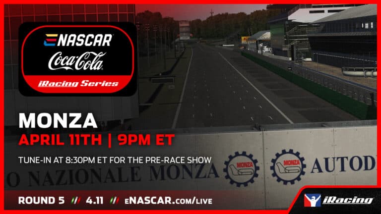 eNASCAR Coca-Cola iRacing Series Race Preview: Race 5 – Monza