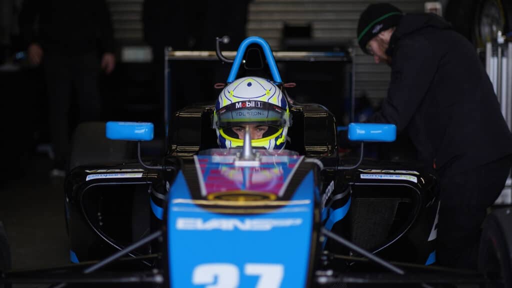 Cooper Webster 2023, pre-season GB4 testing, Donington Park Evans GP