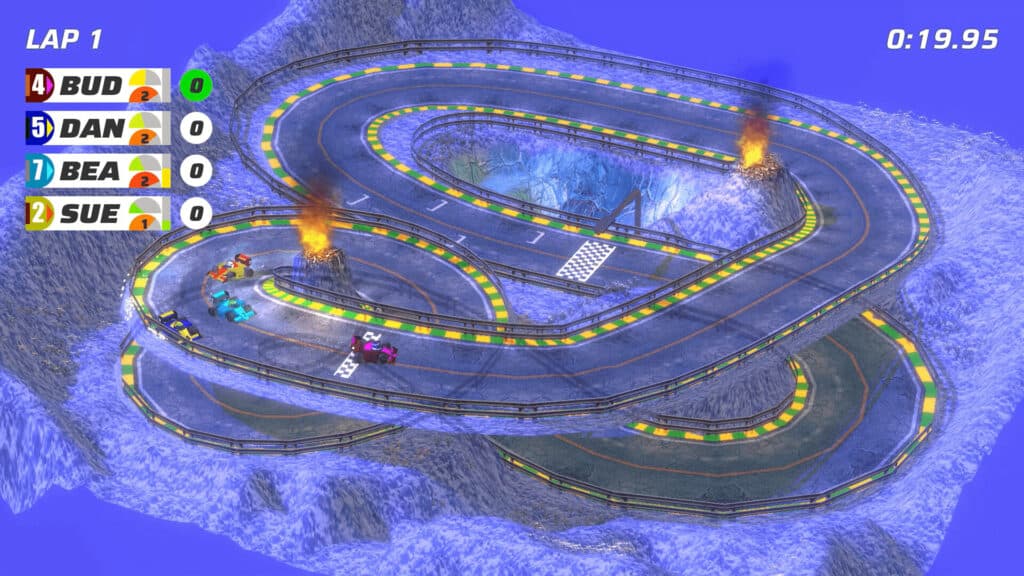 Crashy Laps aims to deliver local multiplayer top-down racing fun