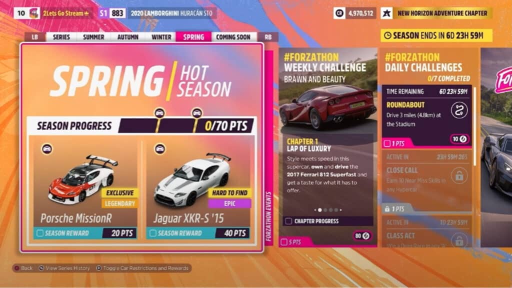 Forza Horizon 5's May Festival Playlist 'High Performance' details
