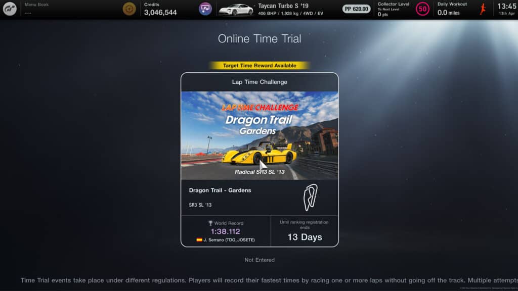 Gran Turismo 7 Lap Time Challenge 13th April 2023