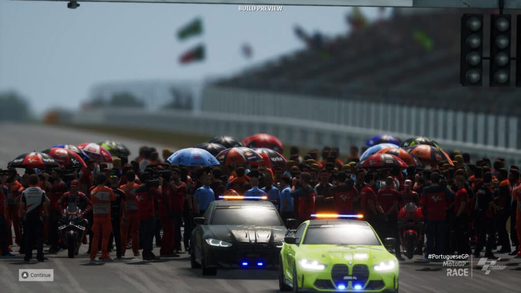 MotoGP 23 race start crowd
