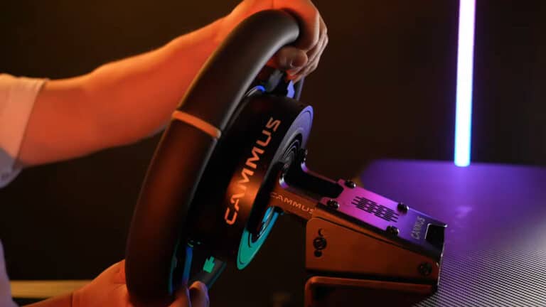 The Cammus C5 is a direct drive sim racing steering wheel, minus the base