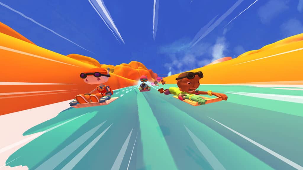 Tray Racers! is a frenetic post-apocalyptic multiplayer racer