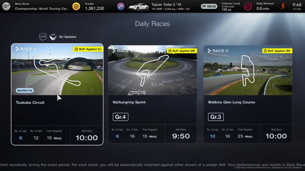 Your guide to Gran Turismo 7's Daily Races, w/c 3rd April: 3's a crowd