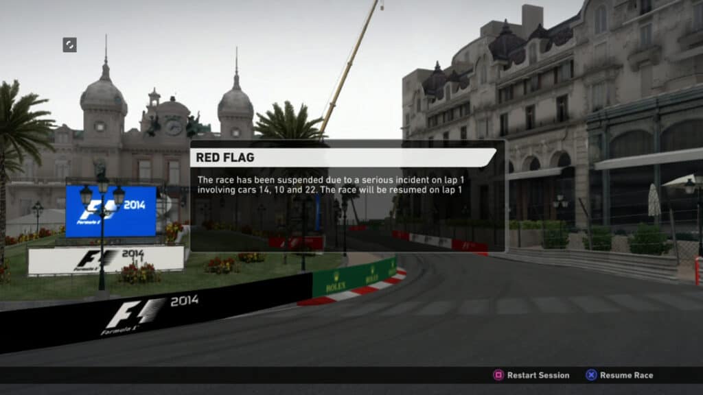 F1 2014 game red flag