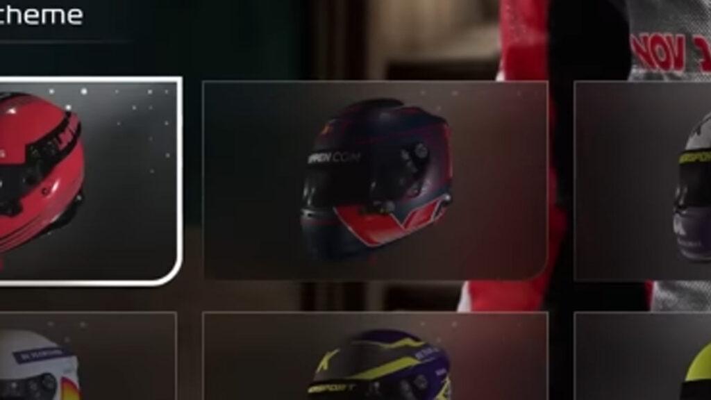 F1 23 Max Verstappen race helmet