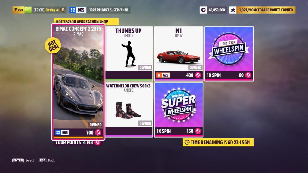 Forza Horizon 5 Season 20 Week 04 Forzathon Shop