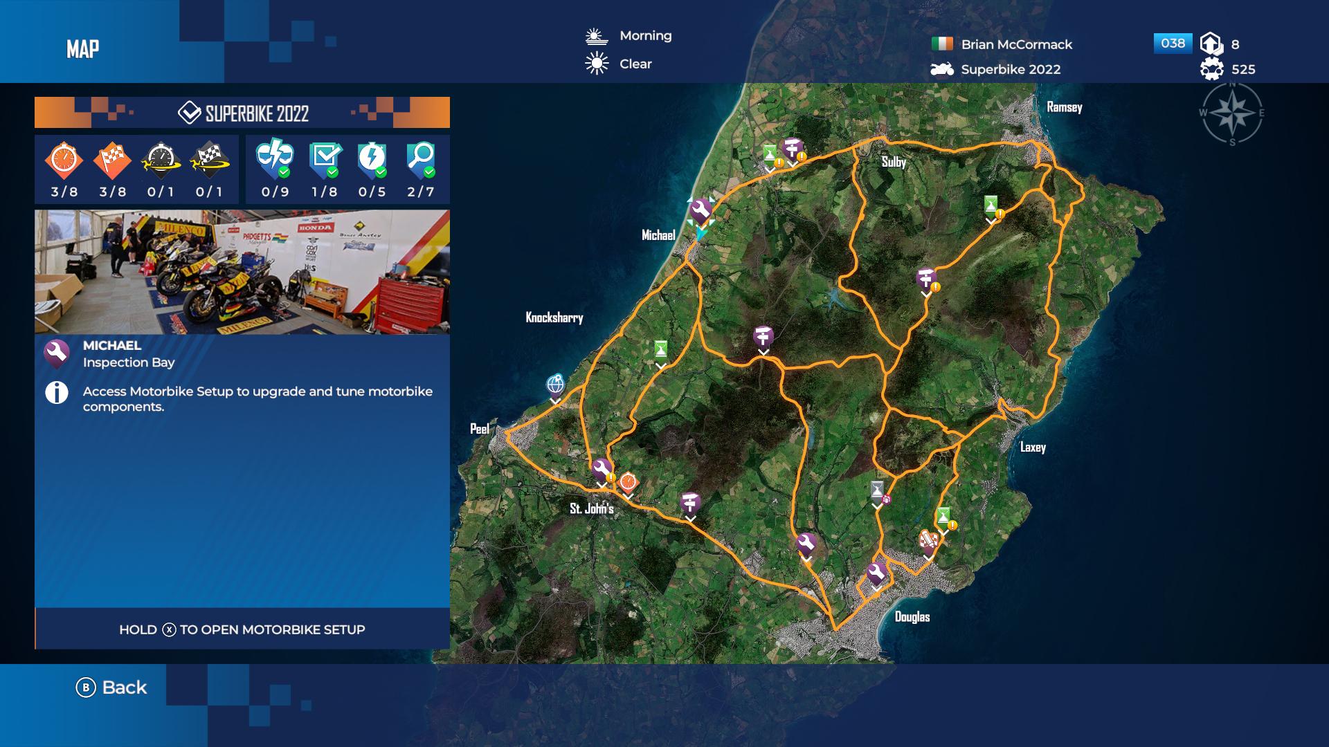TT Isle of Man: Ride on the Edge 3, game map