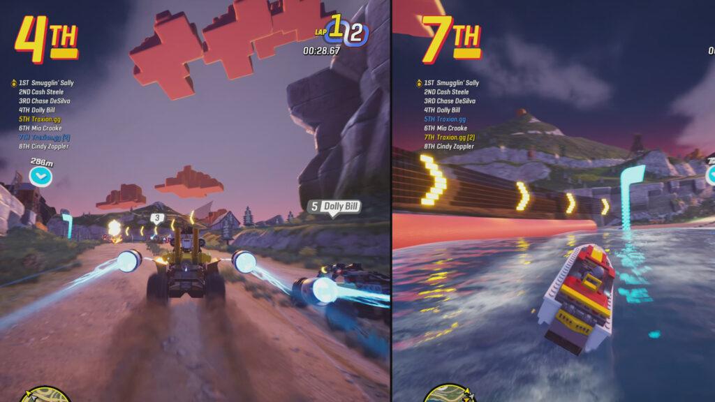 LEGO 2K Drive split screen