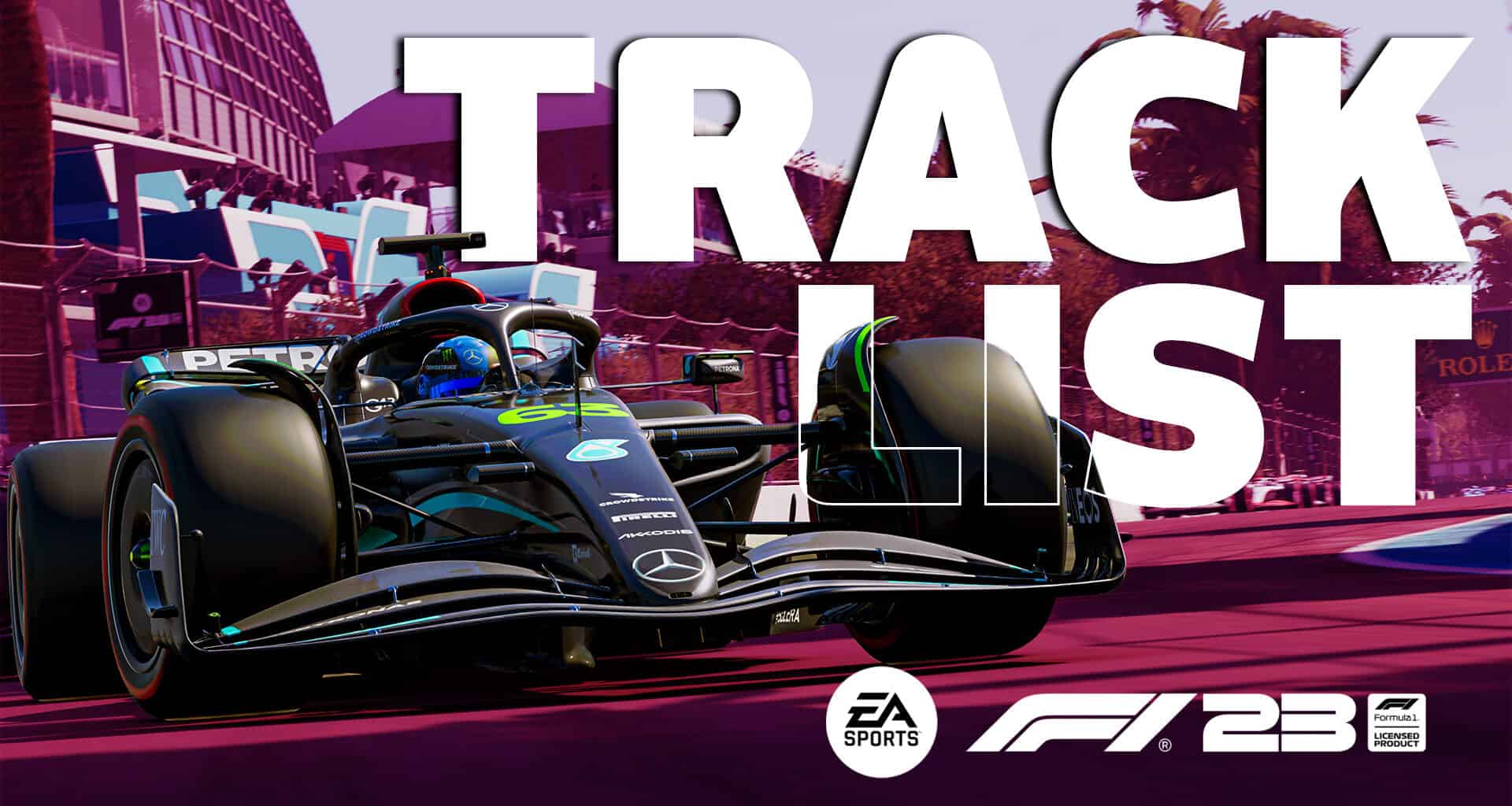 EA SPORTS F1 23 game track list