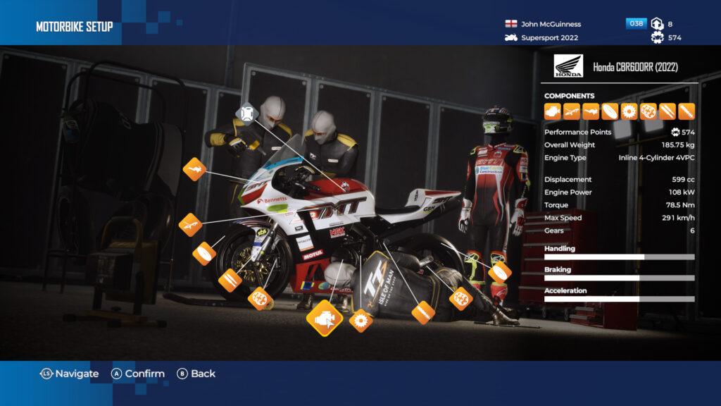 TT Isle of Man: Ride on the Edge 3, upgrades, Inspectio Bay, Supersport, John McGuinness