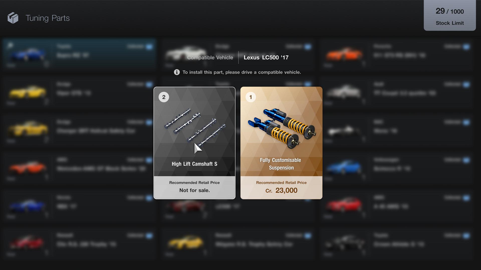 gran turismo 7 buy car parts
