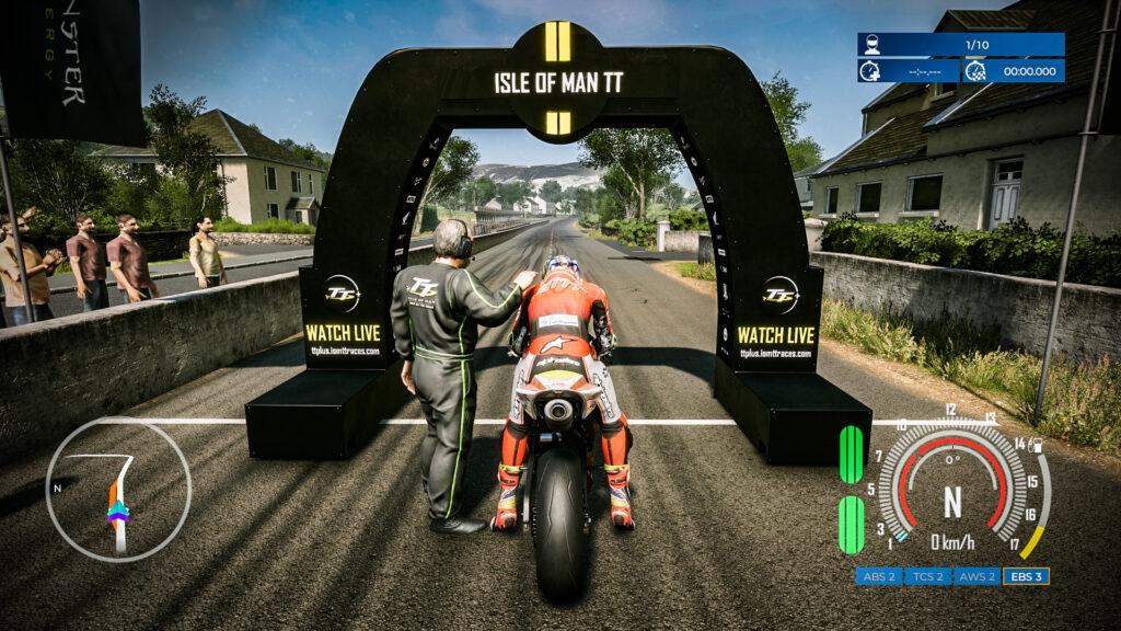TT Isle of Man: Ride on the Edge 3, Snaefell Mountain Course, start line, Supersport, Honda, John McGuinness