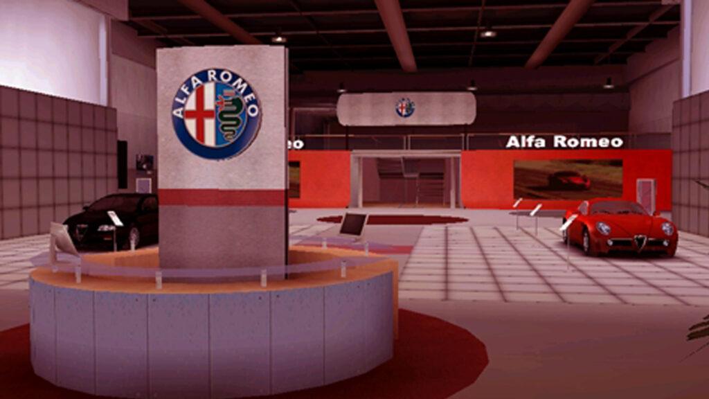 Test Drive Unlimited Alfa Romeo dealership within the PS2 version