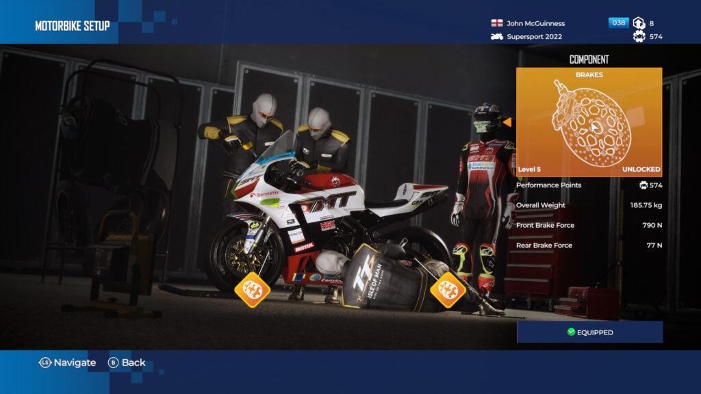 TT Isle of Man: Ride on the Edge 3, upgrades, Inspectio Bay, Supersport, John McGuinness
