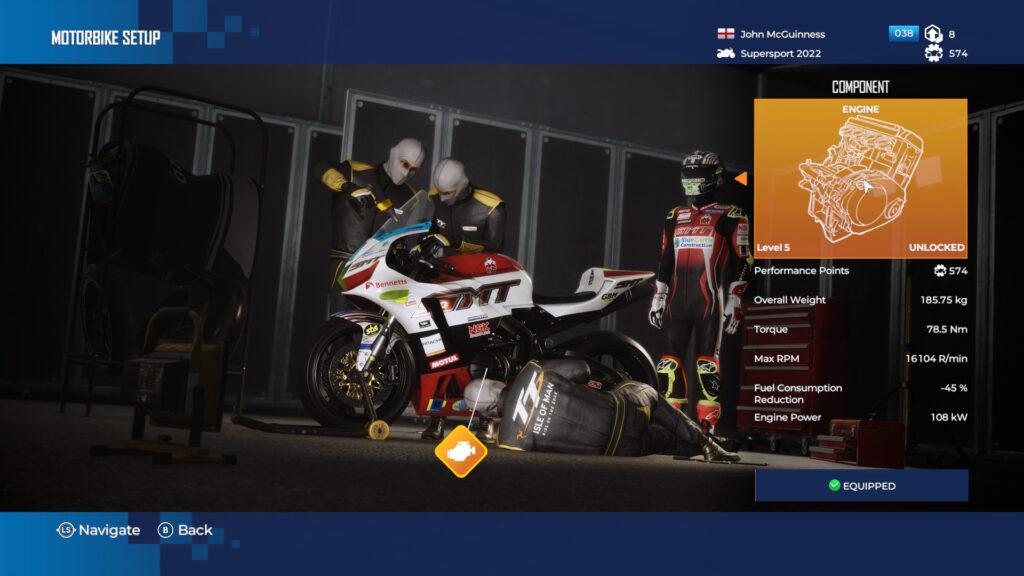 TT Isle of Man: Ride on the Edge 3, upgrades, Inspectio Bay, Supersport, John McGuinness