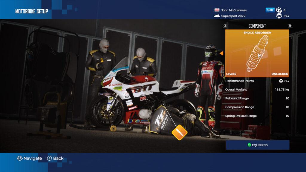 TT Isle of Man: Ride on the Edge 3, upgrades, Inspectio Bay, Supersport, John McGuinness