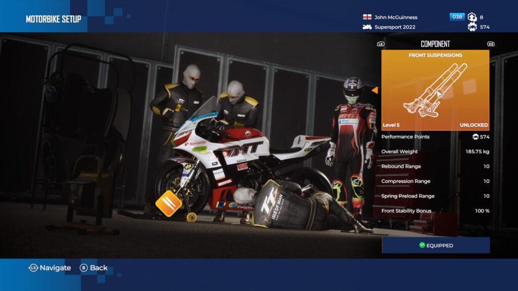 TT Isle of Man: Ride on the Edge 3, upgrades, Inspectio Bay, Supersport, John McGuinness
