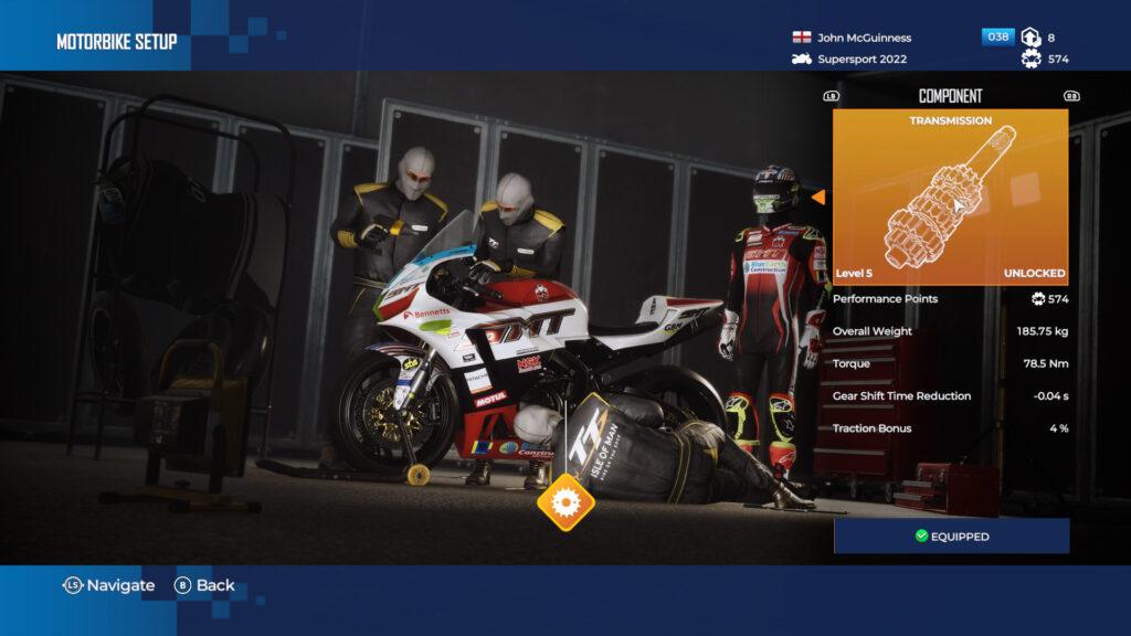 TT Isle of Man: Ride on the Edge 3, upgrades, Inspectio Bay, Supersport, John McGuinness