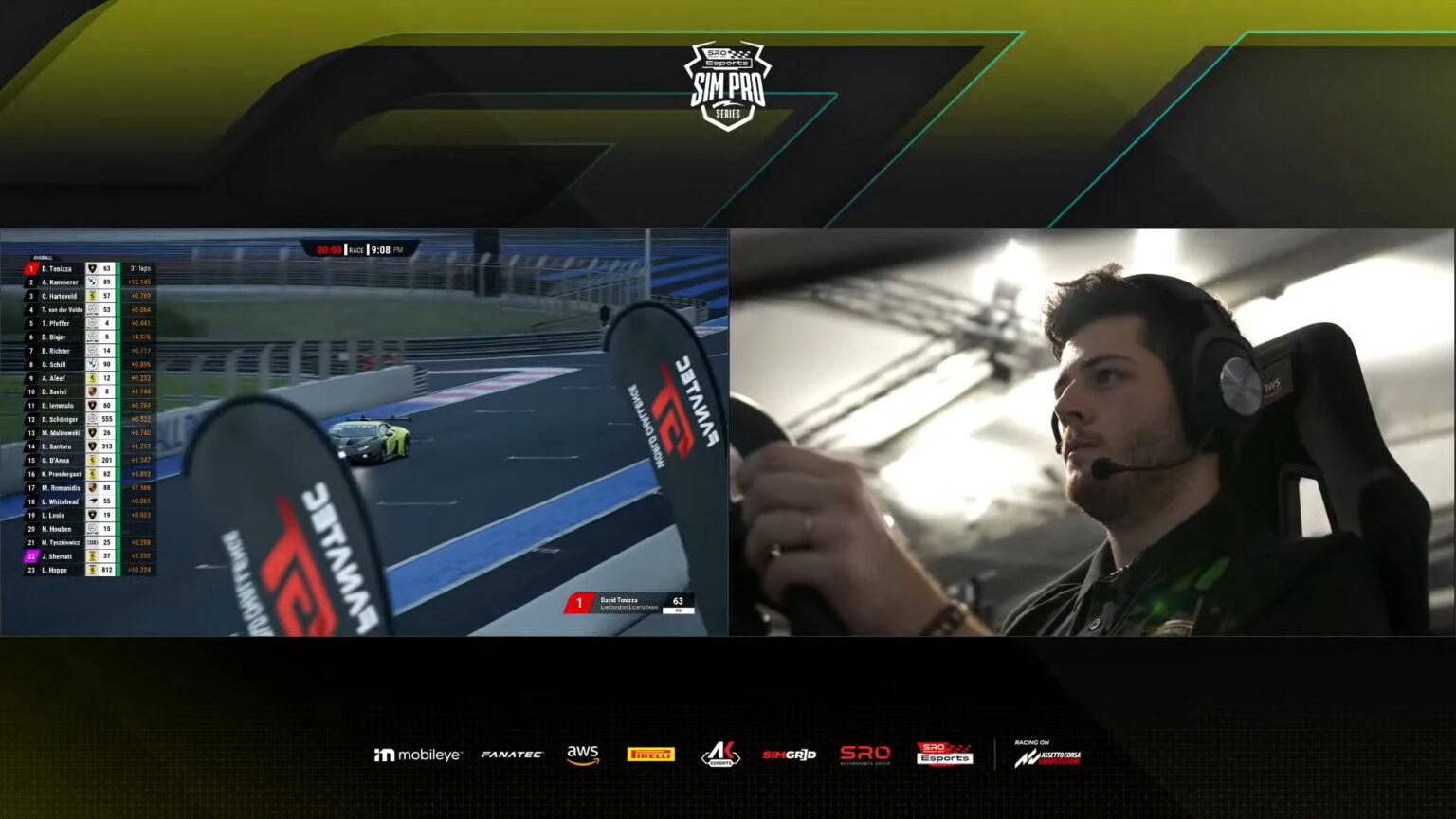 SRO Esports Sim Pro Series: Tonizza outwits Ferrari duo in explosive ...