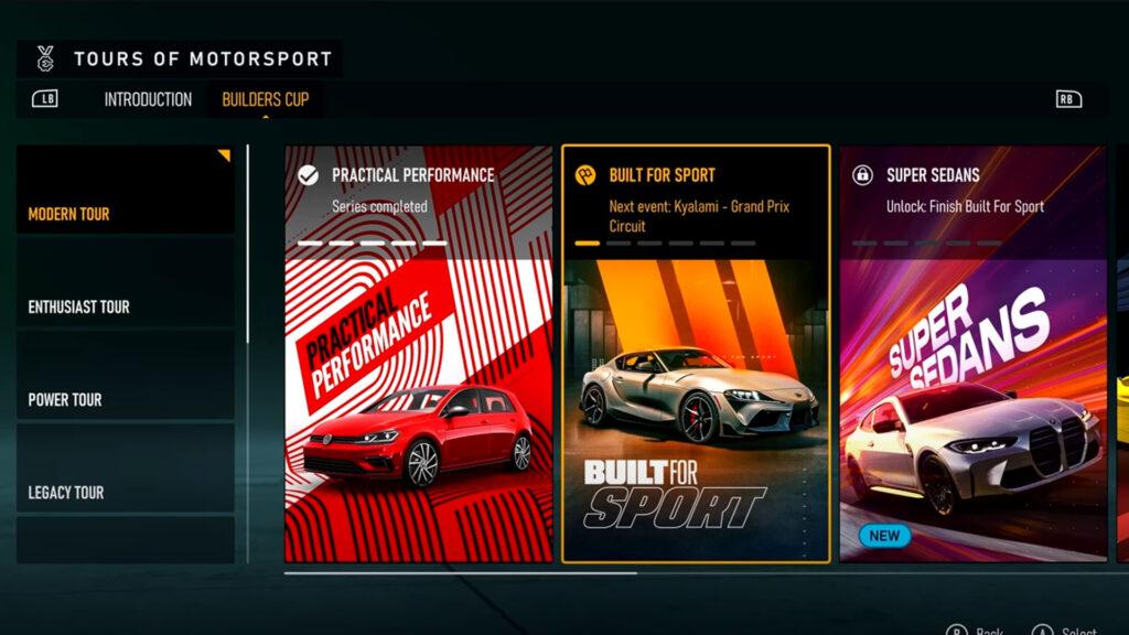 Forza Motorsport Builders Cup