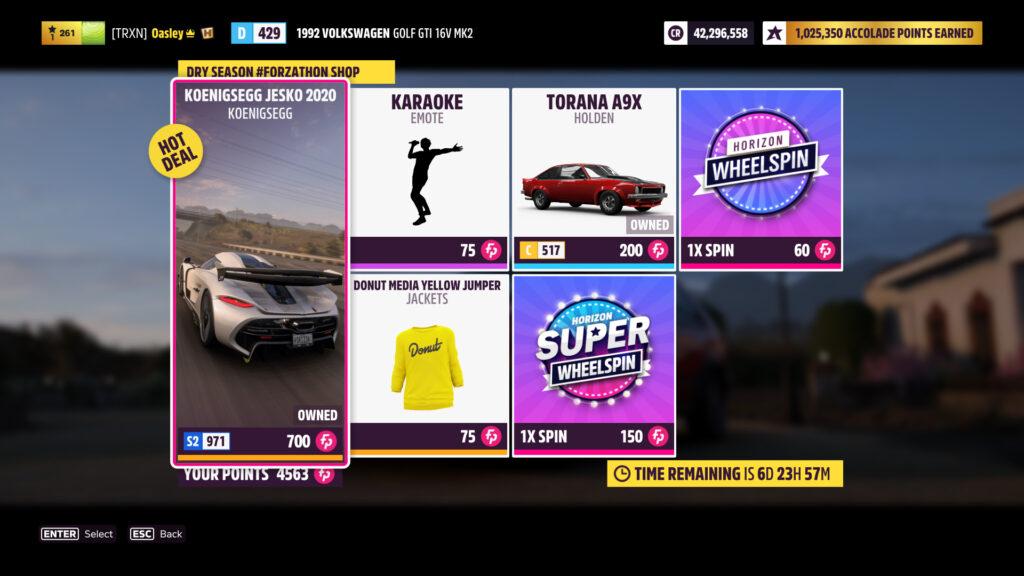 Forza Horizon 5 Series 22 Season 3 Forzathon Shop