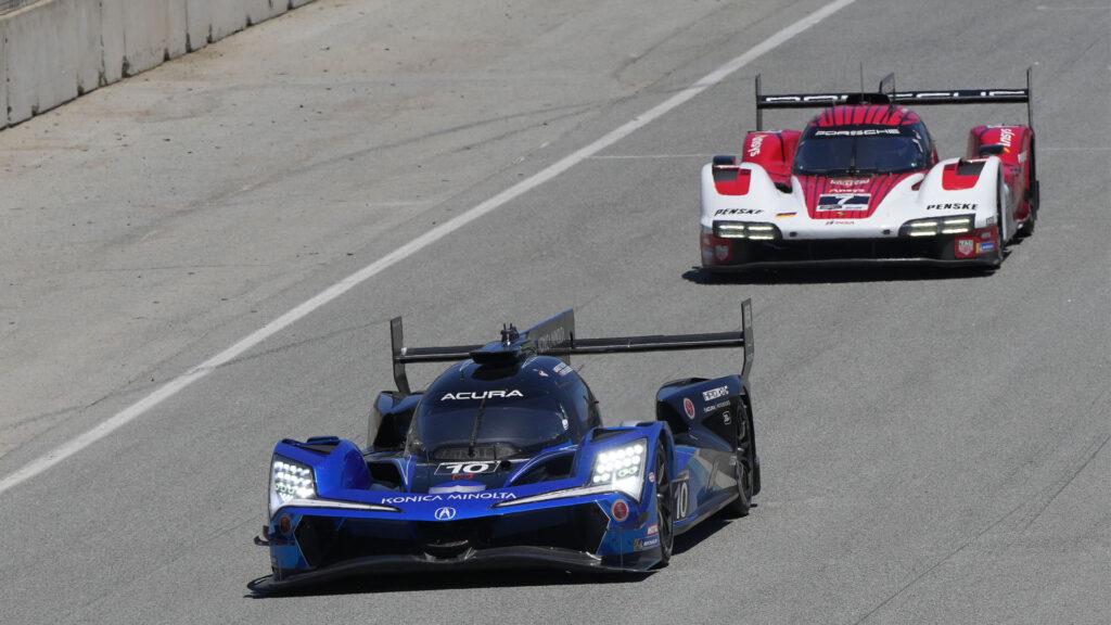 #10 Konica Minolta Acura ARX-06, GTP and #7 Porsche Penske Motorsports 963 GTP, Laguna Seca 2023 - Richard Dole, Motorsport Images