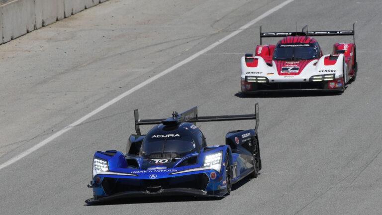 #10 Konica Minolta Acura ARX-06, GTP and #7 Porsche Penske Motorsports 963 GTP, Laguna Seca 2023 - Richard Dole, Motorsport Images