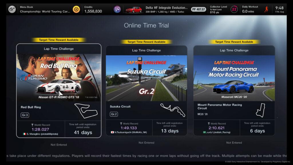 Gran Turismo 7, Lap Time Challenge