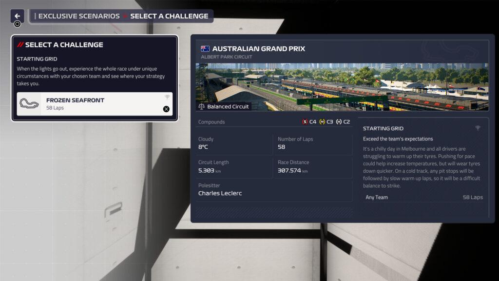 F1 Manager 2023 Frozen Seafront Exclusive Scenarios Challenge