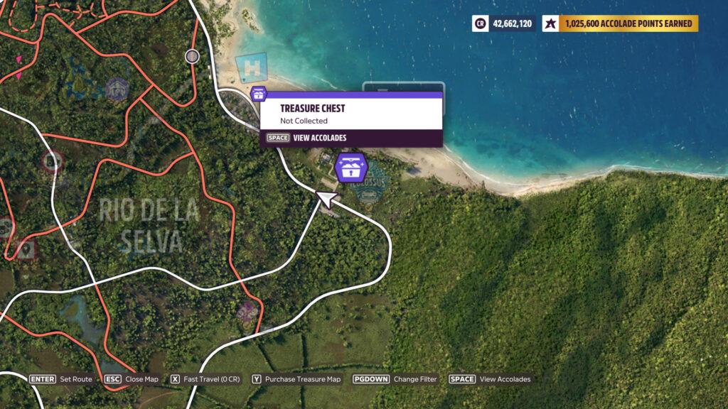 Forza Horizon 5 The Grand Tour Treasure Chest Map Location