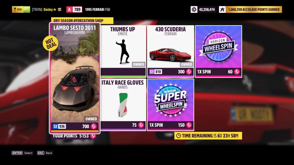 Forza Horizon 5 Series 24 Season 3 Forzathon Shop