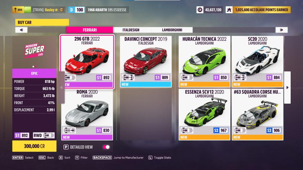 Forza Horizon 5 Italian Exotics Car Pack Digital Download Price Comparison