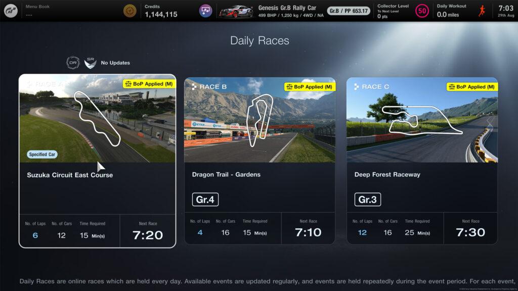 Gran Turismo 7 Daily Races 29th August 2023