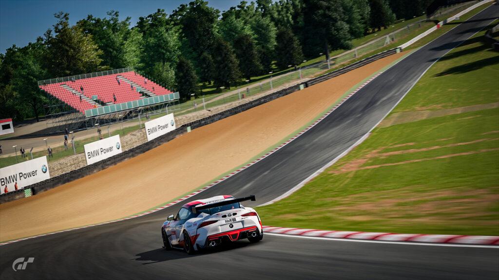 Gran Turismo 7, Brands Hatch GP. Toyota GR SUpra Race Car