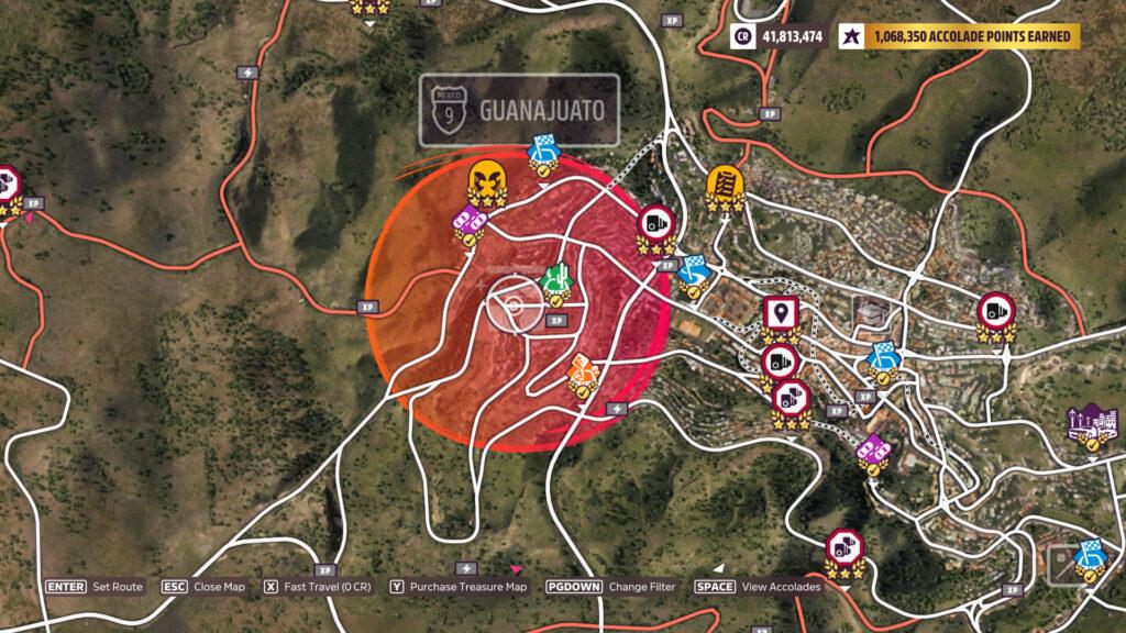 Forza Horizon 5 A Lucky Find Orange Circle Treasure Chest Location